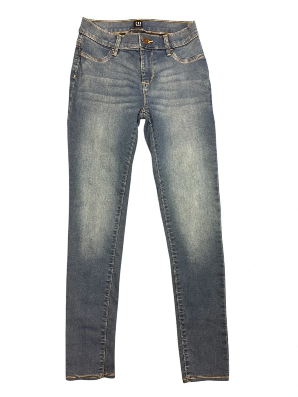 GAP Denim Stretch Jean Legging – Size 14 – Light Medium – Adjustable Waist – EUC